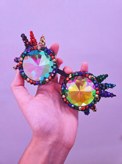 Rainbow Crystal Kaleidoscope Goggles