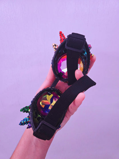 Rainbow Crystal Kaleidoscope Goggles